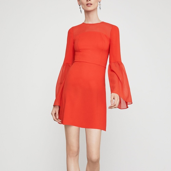 BCBGMaxAzria Dresses & Skirts - BCBG Poppy Red Flared Sleeve Mini Dress NWT